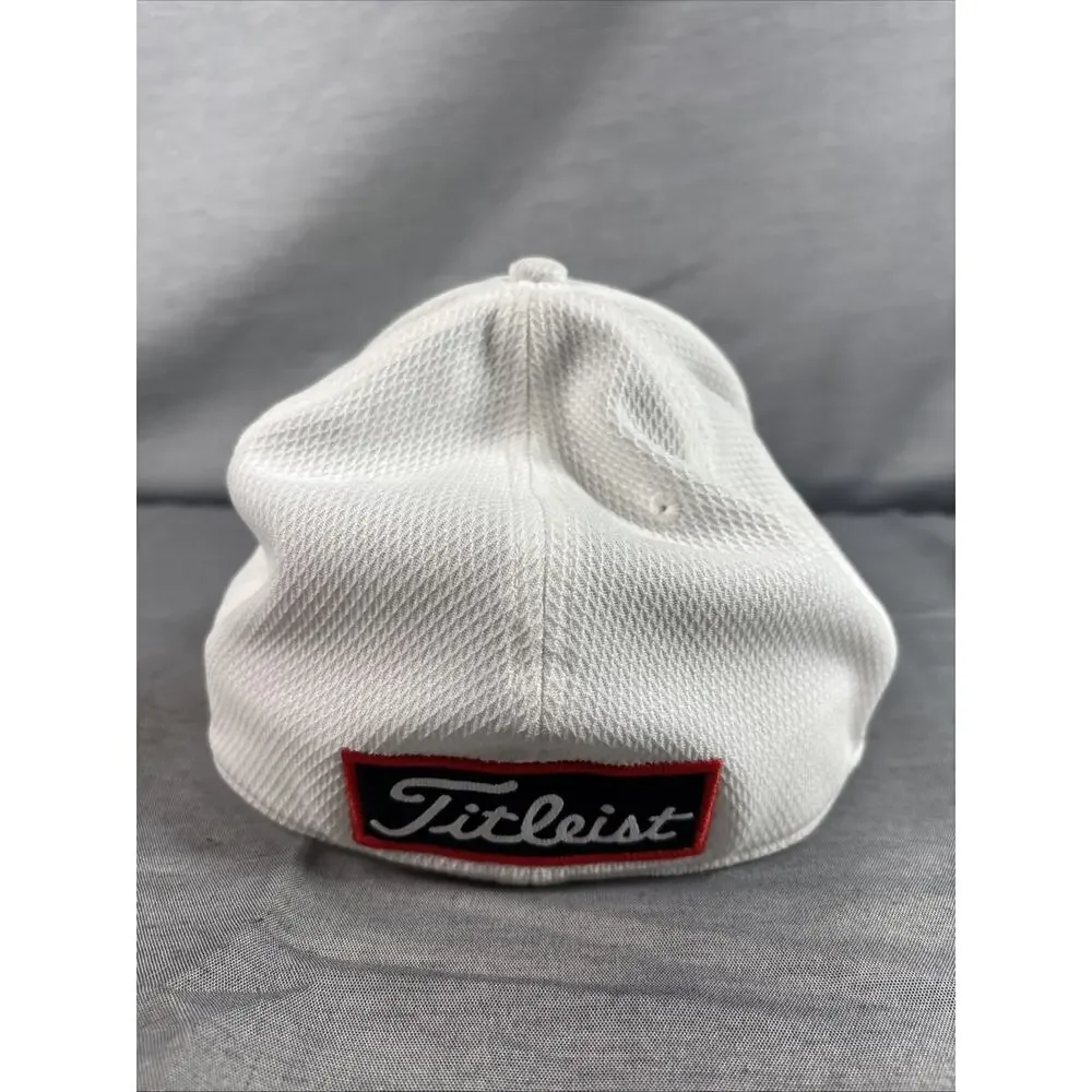 Titleist Pro V1 FootJoy Golf Hat White Size L/XL‎ Flex Fit Performance Outdoor